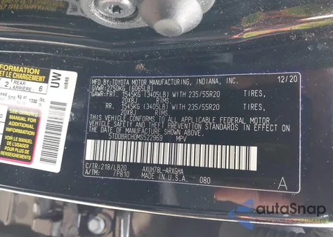 2021 Toyota Highlander Hybrid Limited z USA, uszkodzony, nr VIN 5TDDBRCH0MS522969